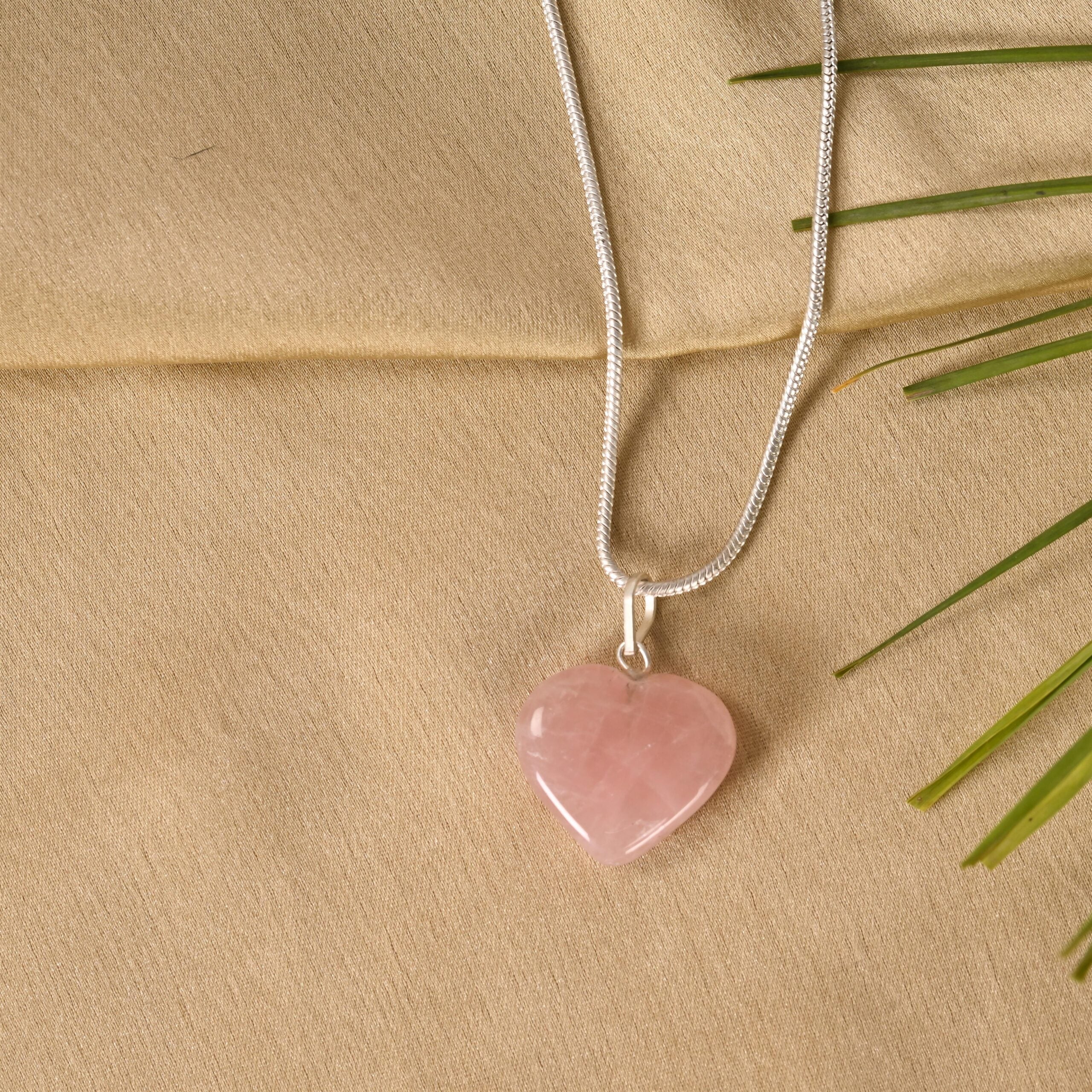 Rose Quartz Heart Pendant